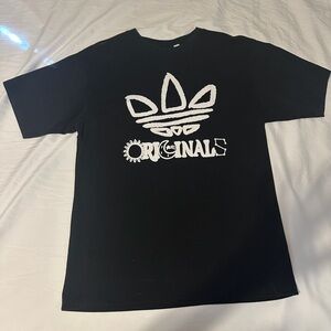 Adidas Black Tee with White Originals Logo